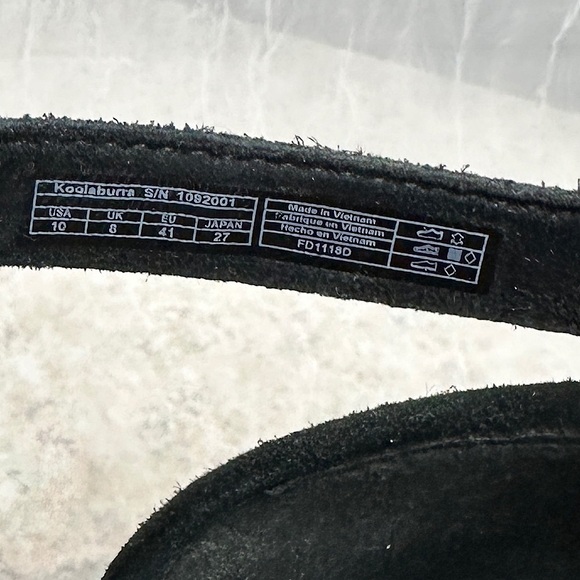 Koolaburra by Ugg Black Suede Open Toe Block Heel Sandal Shoes | Sz 10 - Picture 8 of 17